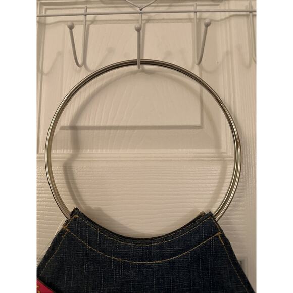 VTG 90’s Y2K Teen Tween Embroidered Denim Mudd Bagz tassel fringe handbag purse - Picture 6 of 14